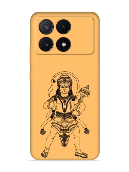 Indian God Hanuman Embossed Soft Silicone Case for Poco X6 Pro (5G) Zapvi