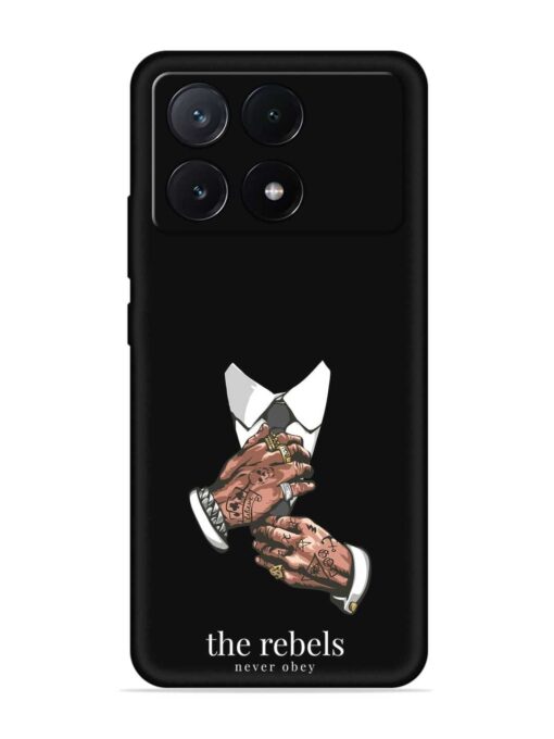 Rebels Slogan Man Embossed Soft Silicone Case for Poco X6 Pro (5G)