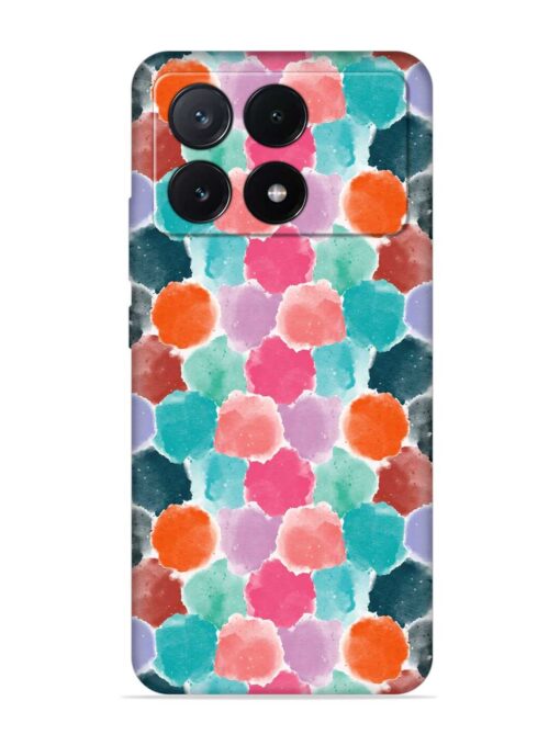 Colorful Seamless Pattern Embossed Soft Silicone Case for Poco X6 Pro (5G) Zapvi