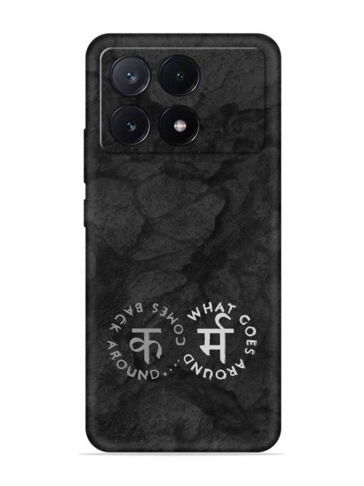 Karma Hindi Word Embossed Soft Silicone Case for Poco X6 Pro (5G) Zapvi