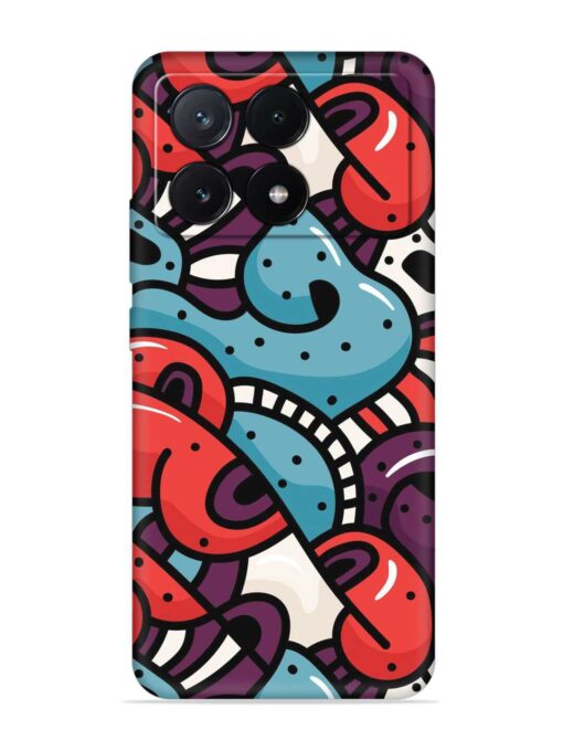 Seamless Backdrop Colorful Embossed Soft Silicone Case for Poco X6 Pro (5G) Zapvi