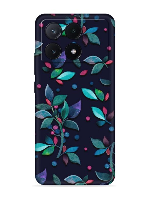 Decorative Watercolor Flower Embossed Soft Silicone Case for Poco X6 Pro (5G) Zapvi