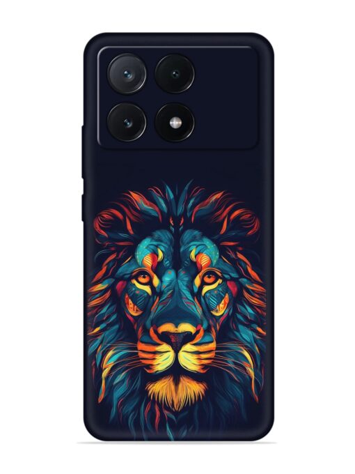 Colorful Lion Embossed Soft Silicone Case for Poco X6 Pro (5G) Zapvi