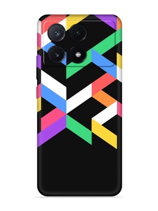 Colorshape Abstarct Embossed Soft Silicone Case for Poco X6 Pro (5G) Zapvi