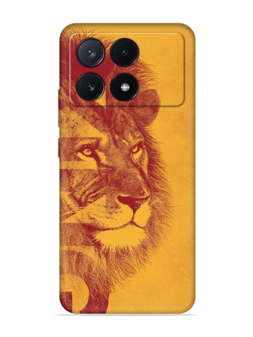 Gold Lion Crown Art Embossed Soft Silicone Case for Poco X6 Pro (5G) Zapvi