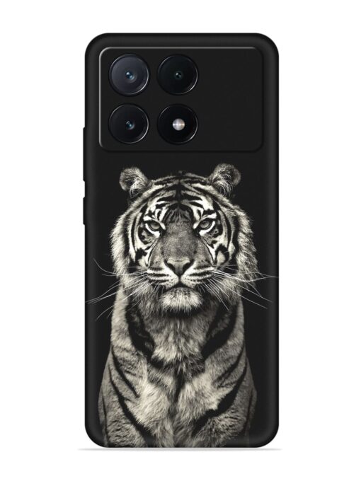 Tiger Art Embossed Soft Silicone Case for Poco X6 Pro (5G) Zapvi