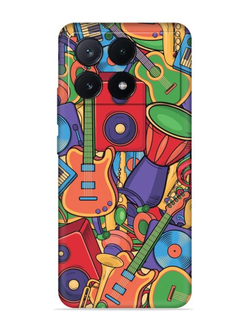 Colorful Music Art Embossed Soft Silicone Case for Poco X6 Pro (5G) Zapvi