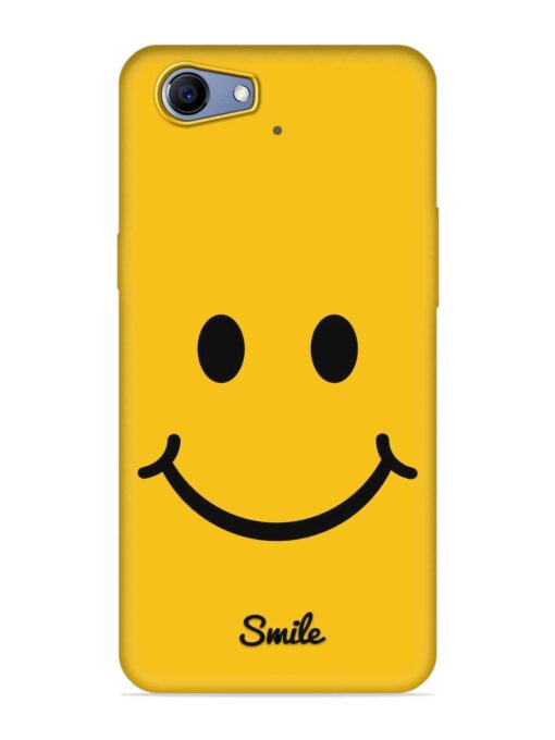 Yellow Smiley Embossed Soft Silicone Case for Realme 1 Zapvi