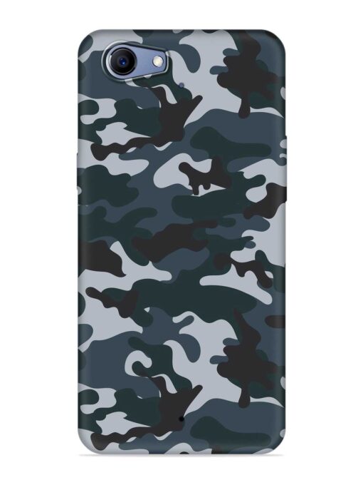 Dark Blue Army Military Art Embossed Soft Silicone Case for Realme 1 Zapvi