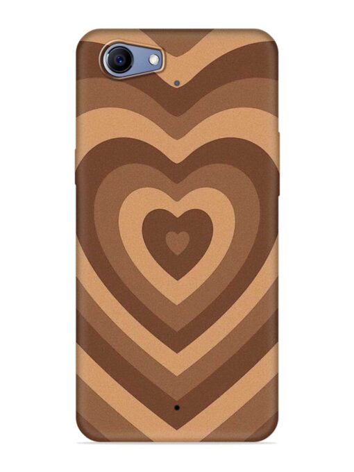 Brown Heart Embossed Soft Silicone Case for Realme 1