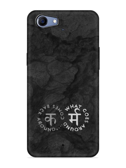 Karma Hindi Word Embossed Soft Silicone Case for Realme 1