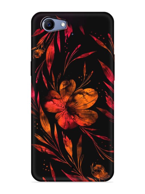 Red Flower Painting Embossed Soft Silicone Case for Realme 1