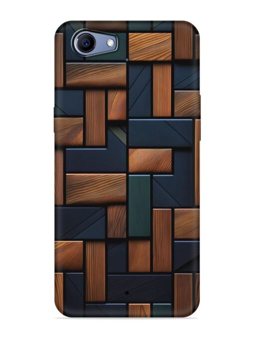 Wooden Background Cubes Embossed Soft Silicone Case for Realme 1