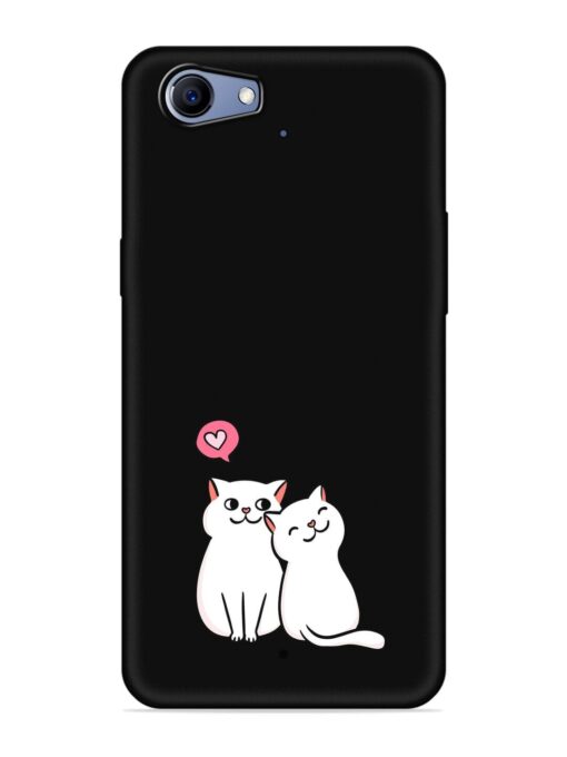 Cute Loving Cats Embossed Soft Silicone Case for Realme 1