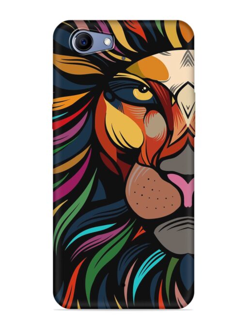 Trippy Lion Art Embossed Soft Silicone Case for Realme 1