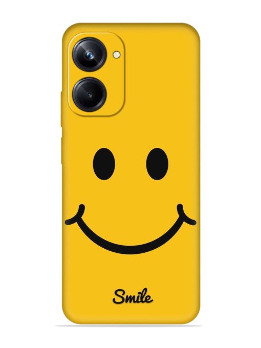 Yellow Smiley Embossed Soft Silicone Case for Realme 10 Pro (5G) Zapvi