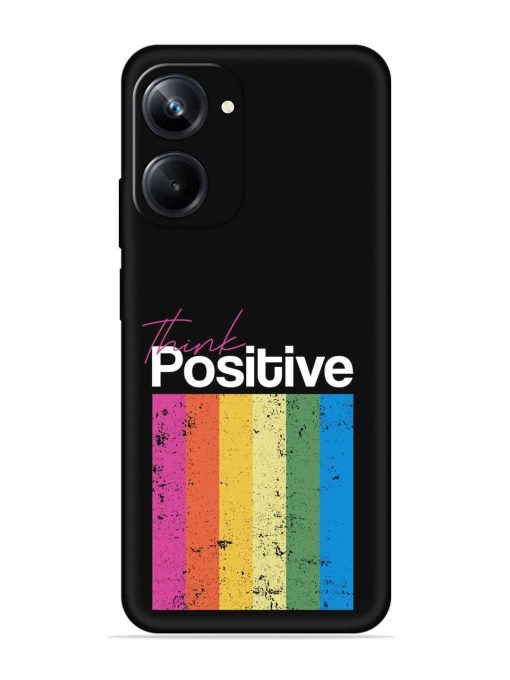 Think Positive Typography Embossed Soft Silicone Case for Realme 10 Pro (5G) Zapvi