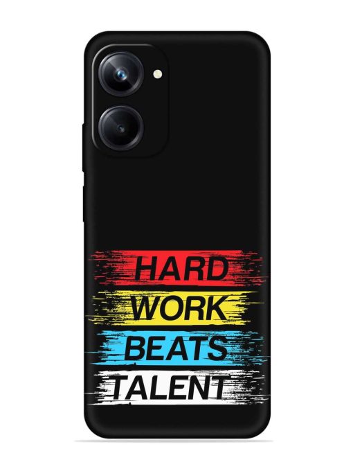 Hard Work Beats Embossed Soft Silicone Case for Realme 10 Pro (5G) Zapvi