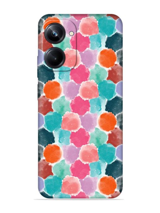 Colorful Seamless Pattern Embossed Soft Silicone Case for Realme 10 Pro (5G) Zapvi