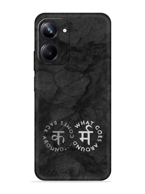 Karma Hindi Word Embossed Soft Silicone Case for Realme 10 Pro (5G) Zapvi