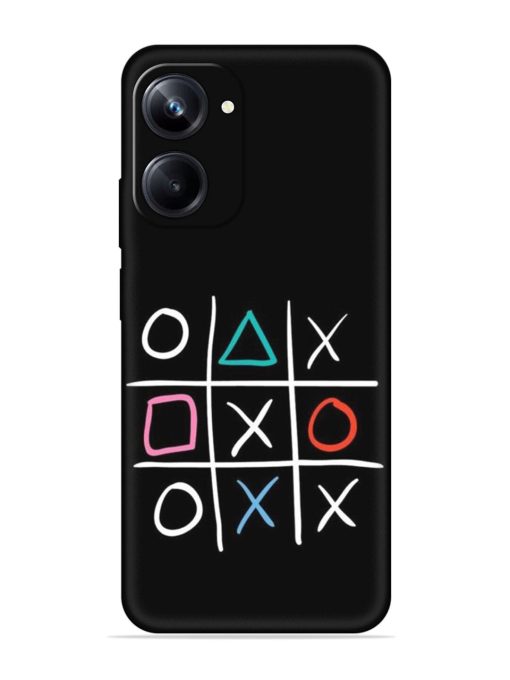 Super Neon Tic-Tac-Toe Embossed Soft Silicone Case for Realme 10 Pro (5G) Zapvi