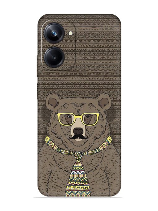 Grizzly Bear Embossed Soft Silicone Case for Realme 10 Pro (5G) Zapvi