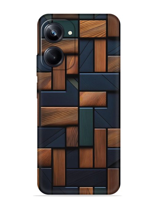 Wooden Background Cubes Embossed Soft Silicone Case for Realme 10 Pro (5G) Zapvi