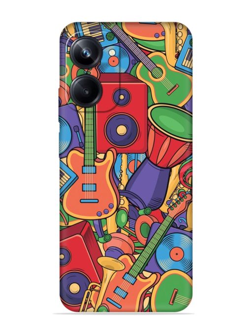 Colorful Music Art Embossed Soft Silicone Case for Realme 10 Pro (5G)