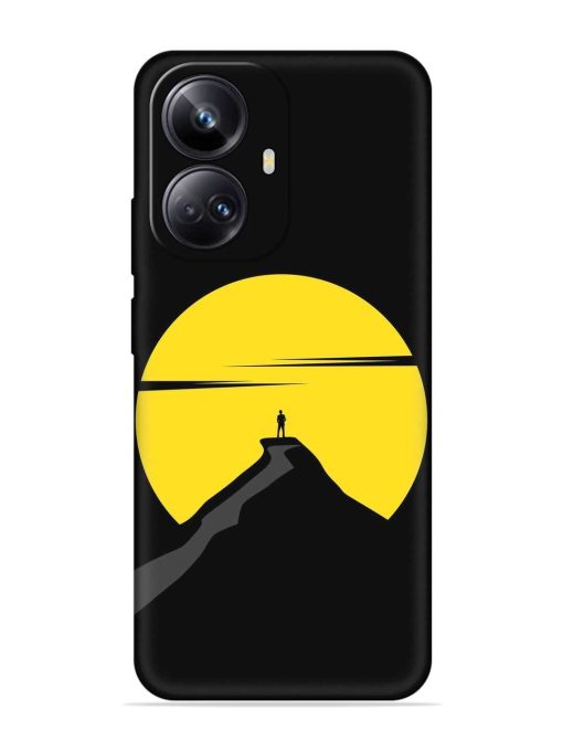 Black Ultra Vector Embossed Soft Silicone Case for Realme 10 Pro Plus (5G) Zapvi