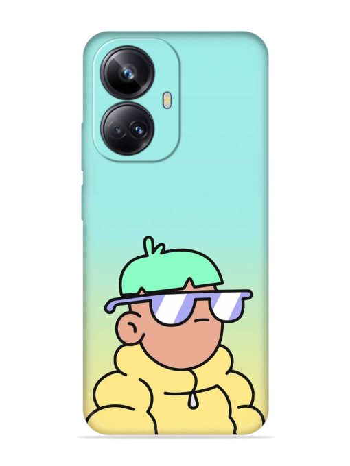 Doodles Cool Character Embossed Soft Silicone Case for Realme 10 Pro Plus (5G)