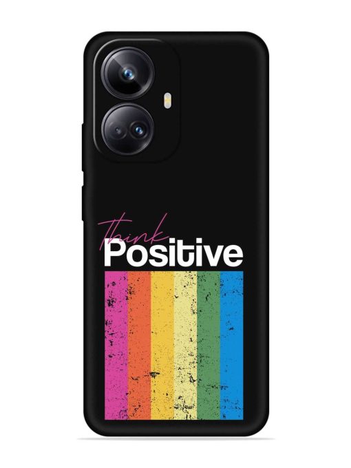 Think Positive Typography Embossed Soft Silicone Case for Realme 10 Pro Plus (5G) Zapvi