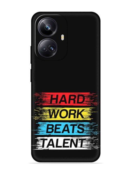 Hard Work Beats Embossed Soft Silicone Case for Realme 10 Pro Plus (5G) Zapvi