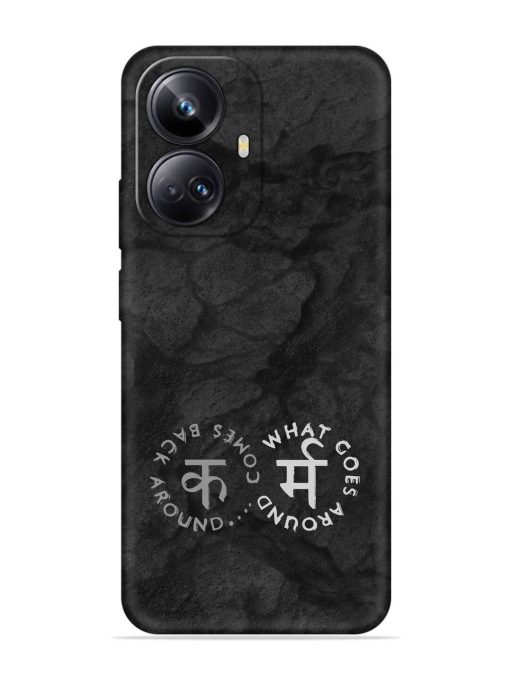 Karma Hindi Word Embossed Soft Silicone Case for Realme 10 Pro Plus (5G) Zapvi