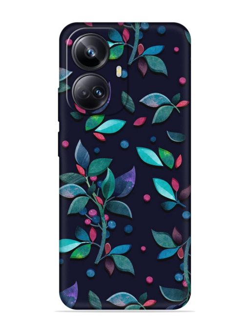 Decorative Watercolor Flower Embossed Soft Silicone Case for Realme 10 Pro Plus (5G) Zapvi