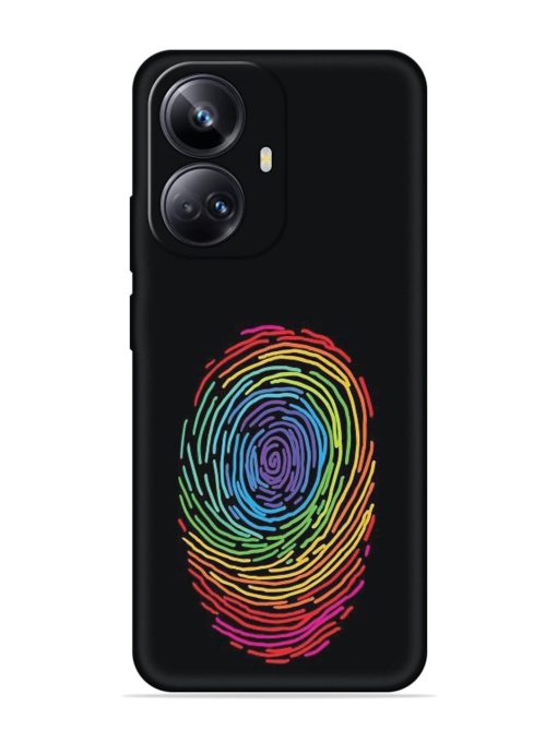 Fingerprint Of Thumb Art Embossed Soft Silicone Case for Realme 10 Pro Plus (5G) Zapvi