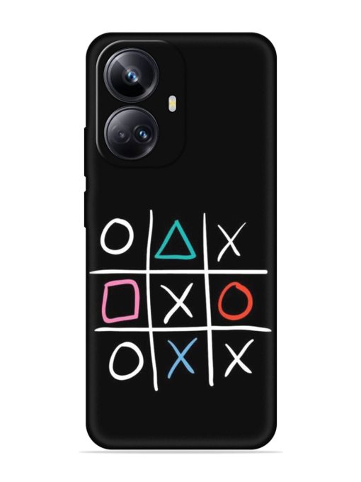 Super Neon Tic-Tac-Toe Embossed Soft Silicone Case for Realme 10 Pro Plus (5G)