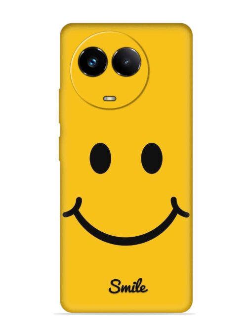 Yellow Smiley Embossed Soft Silicone Case for Realme 11 (5G) Zapvi