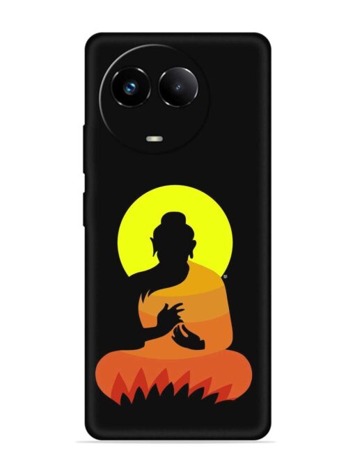 Buddha Art Black Embossed Soft Silicone Case for Realme 11 (5G) Zapvi