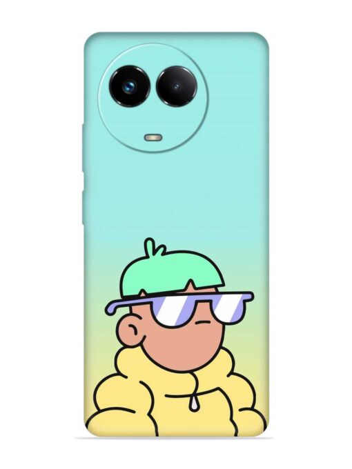 Doodles Cool Character Embossed Soft Silicone Case for Realme 11 (5G)