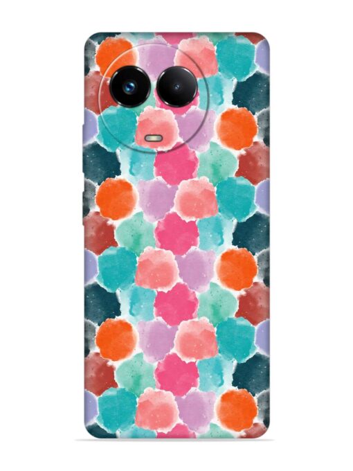 Colorful Seamless Pattern Embossed Soft Silicone Case for Realme 11 (5G)