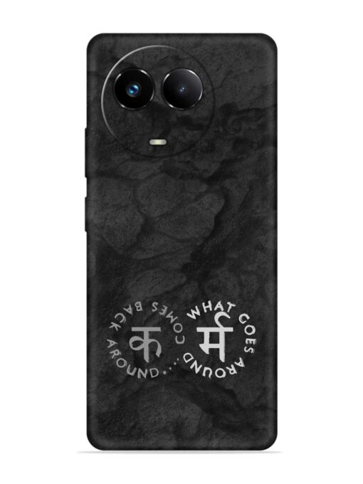 Karma Hindi Word Embossed Soft Silicone Case for Realme 11 (5G)