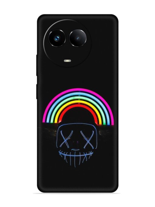 Mask Rainbow Embossed Soft Silicone Case for Realme 11 (5G)