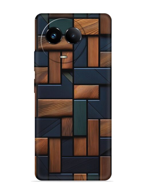 Wooden Background Cubes Embossed Soft Silicone Case for Realme 11 (5G)