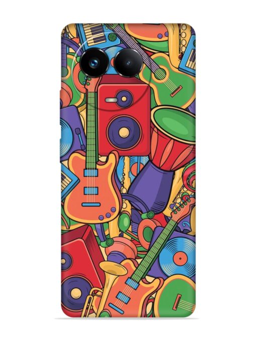 Colorful Music Art Embossed Soft Silicone Case for Realme 11 (5G)