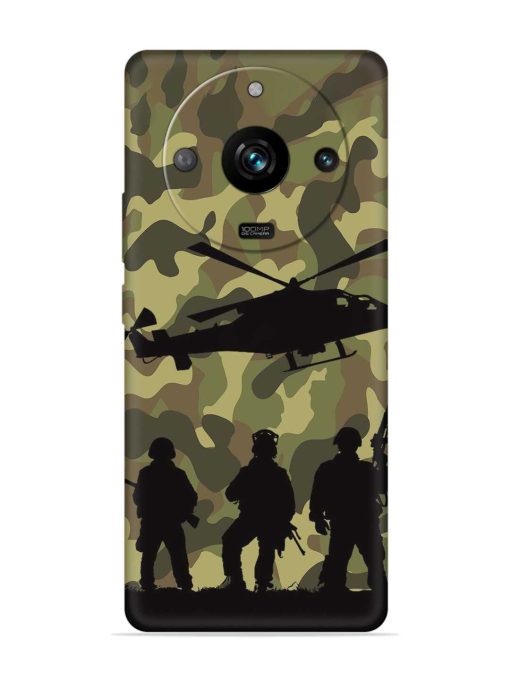 Army Heros Embossed Soft Silicone Case for Realme 11 Pro (5G) Zapvi