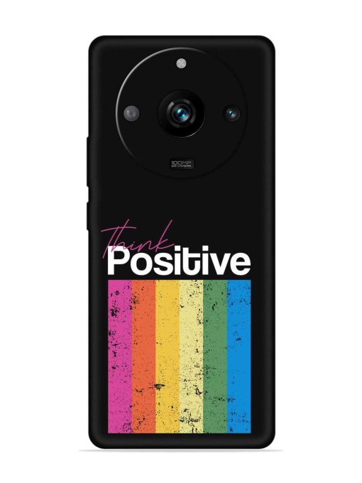 Think Positive Typography Embossed Soft Silicone Case for Realme 11 Pro (5G) Zapvi