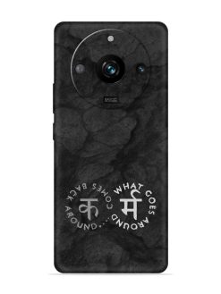 Karma Hindi Word Embossed Soft Silicone Case for Realme 11 Pro (5G)
