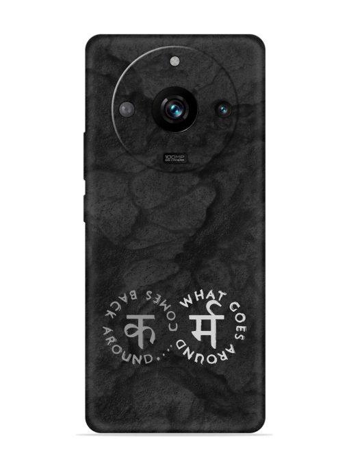 Karma Hindi Word Embossed Soft Silicone Case for Realme 11 Pro (5G) Zapvi