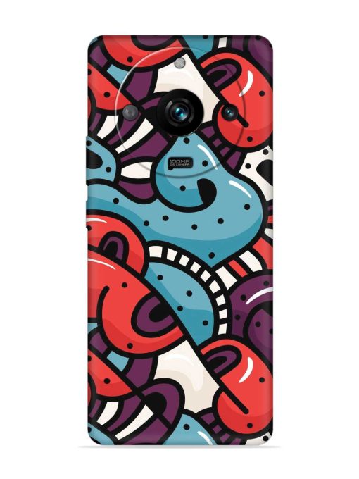 Seamless Backdrop Colorful Embossed Soft Silicone Case for Realme 11 Pro (5G)