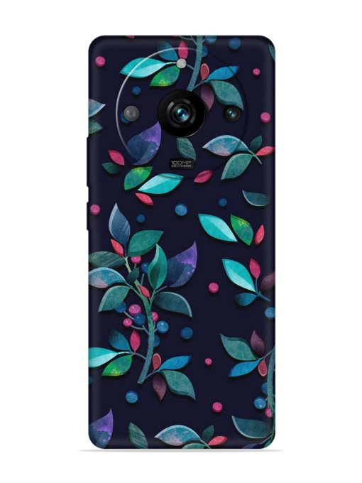 Decorative Watercolor Flower Embossed Soft Silicone Case for Realme 11 Pro (5G)